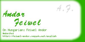 andor feiwel business card